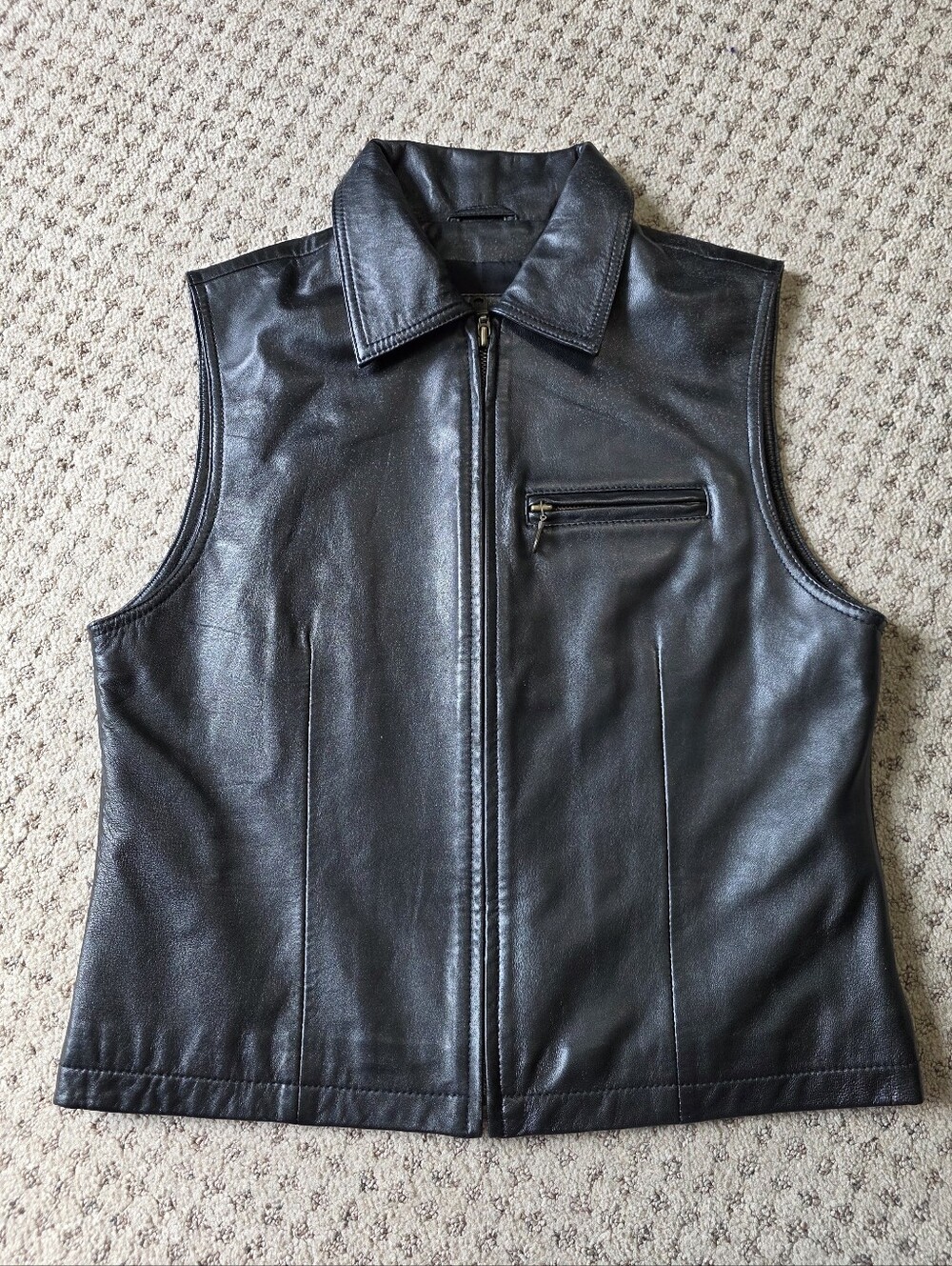 Vintage Serrano Leather Zip Vest